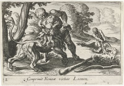 Hercules in gevecht met de Nemeïsche leeuw (Herculische thema