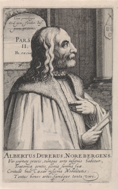 Portret van Albrecht Dürer door Simon Frisius
