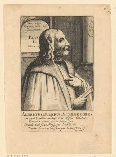 Portret van Albrecht Dürer door Simon Frisius