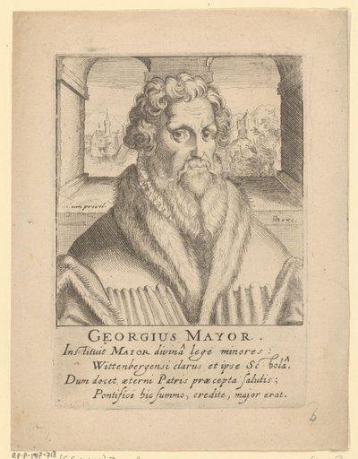 Portret van Georg Major door Simon Frisius