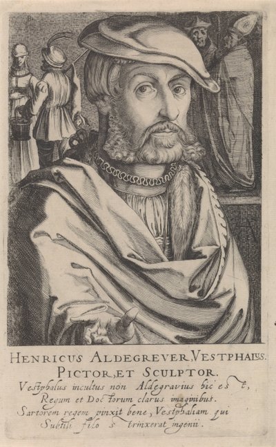 Portret van Heinrich Aldegrever door Simon Frisius
