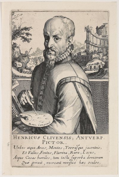 Portret van Hendrik van Cleef door Simon Frisius