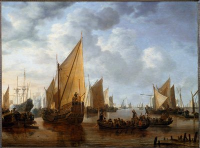 Frederik Hendrik, Prins van Oranje bezoekt de vloten in Dordrecht in 1646 door Simon Jacobsz. Vlieger