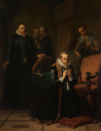 The last prayer of Johan van Oldenbarnevelt door Simon Opzoomer