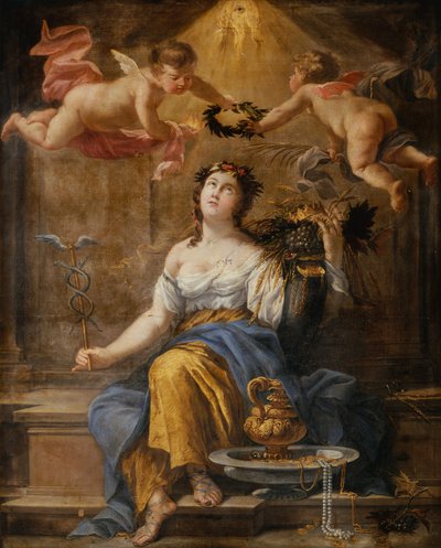 Een Allegorie van Publieke Gelukzaligheid door Simon Vouet