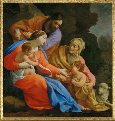 La Sainte Famille - De Heilige Familie. R. F ... door Simon Vouet