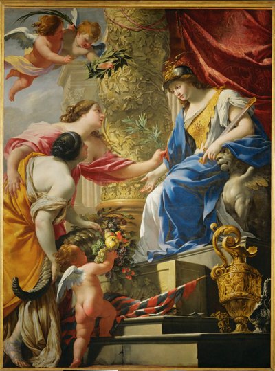 Voorzichtigheid brengt vrede en overvloed ... door Simon Vouet
