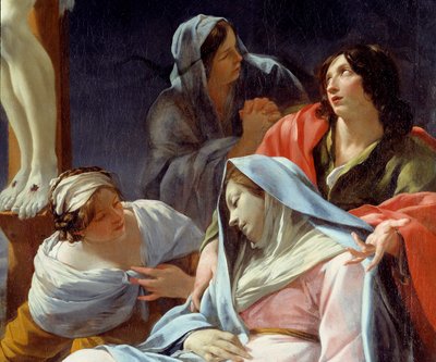 De Kruisiging (detail): De Maagd flauwgevallen door Simon Vouet