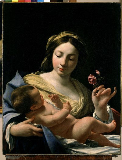 De Maagd en het Kind Jezus door Simon Vouet