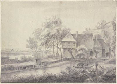 Boerderij aan een kanaal door Simon de Vlieger