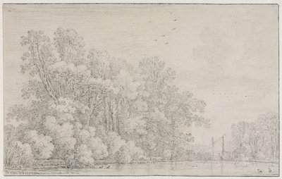 Rivierlandschap, c. 1650 door Simon de Vlieger