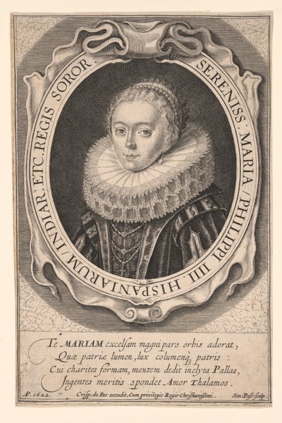 Maria van Oostenrijk, Infanta van Spanje door Simon van de Passe