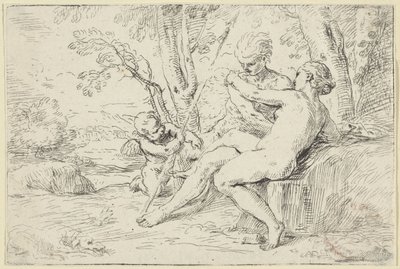 Venus en Adonis door Simone Cantarini