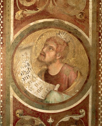 Maesta: Maleachi (detail) door Simone Martini