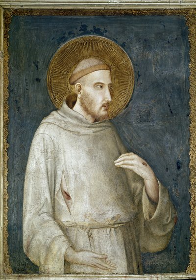 Sint Franciscus van Assisi (detail) door Simone Martini