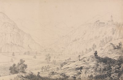 Album van 30 Uitzichten in de Tirol en Italië: Kastelen van Wafenstein [?], Sprechenstein en Reifenstein enkele mijlen van de Brenner, 27 Okt. 1840 door Sir Charles D