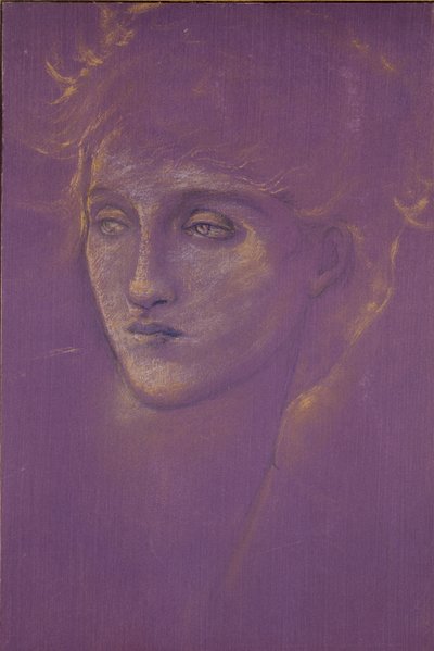 Hoofd van een vrouw door Sir Edward Coley Burne Jones