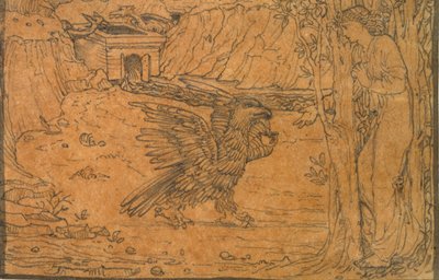 Het verhaal van Cupido en Psyche: Het zwarte water, ca. 1864-1868 door Sir Edward Coley Burne Jones