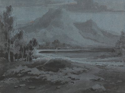Welsh Landschap door Sir George Howland Beaumont seventh Baronet