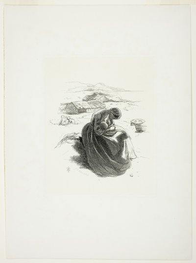De jonge moeder door Sir John Everett Millais
