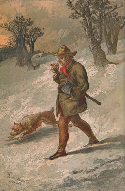 De houthakker en zijn hond, 1862 door Sir John Gilbert