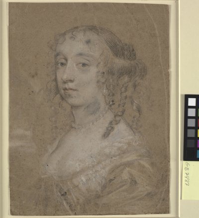 Hoofd en schouders portret van een dame door Sir Peter Lely