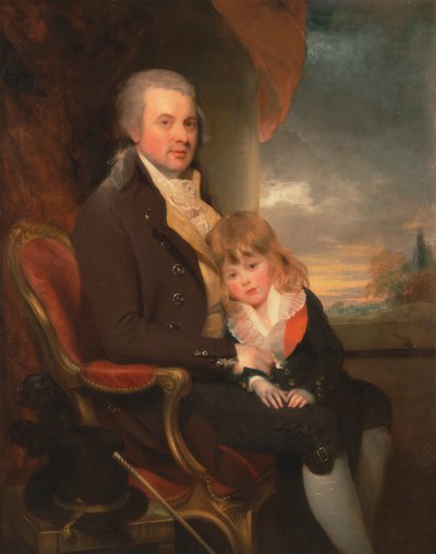 Edward George Lind en zijn zoon, Montague door Sir William Beechey
