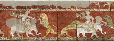 Sogdia - Sogdiana - Sogdische kunst: muurschildering uit de Rode Hal van het Paleis in Varakhsha door Sogdian Sogdian