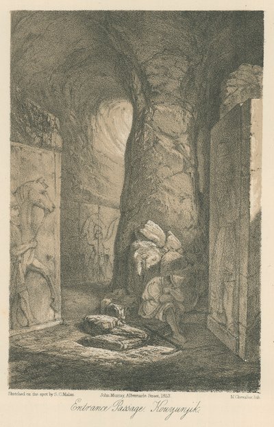 Ingangspassage, Kouyunjik door Solomon Caesar Malan