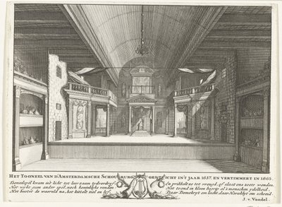 Het Theater van Jacob van Campen, 1658 door Solomon Savery
