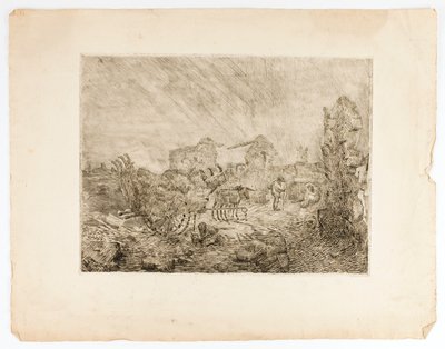 Kar en ruïnes door Solon H. Borglum