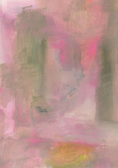 Roze Groen Abstracte Stroming door Soniya Vijayakumar