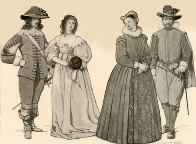 Kleding tijdens de Regeringen van James I-Charles I 1607-1640, 1903, 1937 door Sophie B. Steel