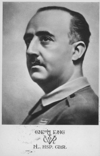 Francisco Franco, Spaanse generaal en dictator (z/w foto) door Spanish Photographer
