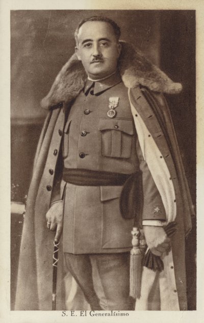 Francisco Franco, Spaanse generaal en dictator (z/w foto) door Spanish Photographer