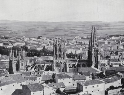Algemeen zicht op Burgos (z/w foto) door Spanish Photographer