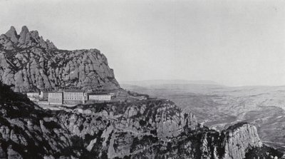 Algemeen beeld van Montserrat (z/w foto) door Spanish Photographer