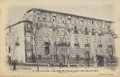 Palacio del Infantado, Gudalajara, Spanje (z/w foto) door Spanish Photographer
