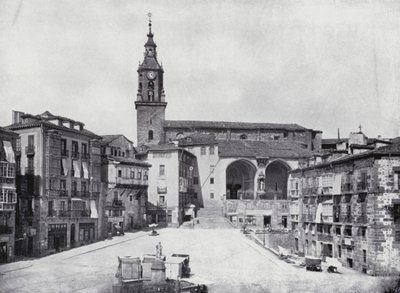 Plaza De La Constitucion, Vitoria (z/w foto) door Spanish Photographer