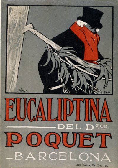 Reclame voor het koude medicijn Eucaliptina, Spanje 1924 door Spanish School