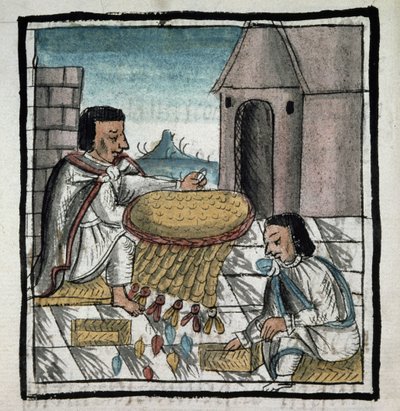 Codex van de verovering van Mexico: methode om voedsel tegen honger te bewaren door Spanish School