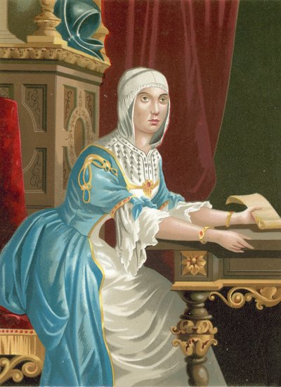 Isabella I van Castilië door Spanish School