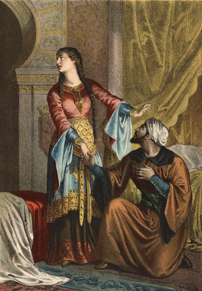 Omar, moslimprins, doet een liefdesverklaring aan Sancha Ona, gravin van Castilië. In 