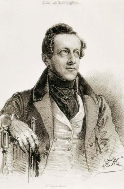 Portret van Angel de Saavedra y Ramirez Baquedano, hertog van Rivas door Spanish School