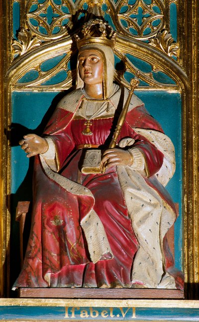 Portret van Isabella I, genaamd de Katholieke (1451-1504) door Spanish School