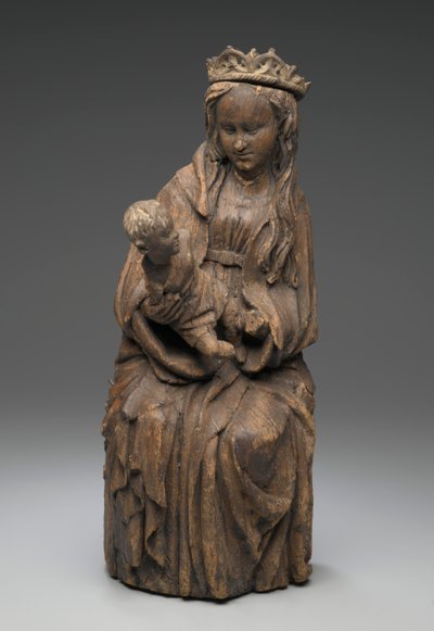 Zittende figuur van de Maagd met het Christuskind door Spanish School