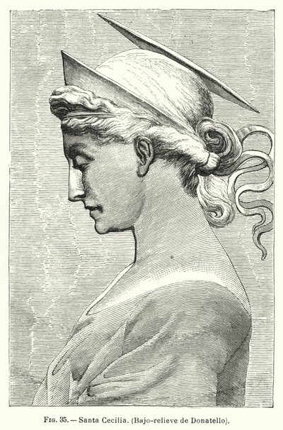St Cecilia, bas-reliëf door Donatello door Spanish School