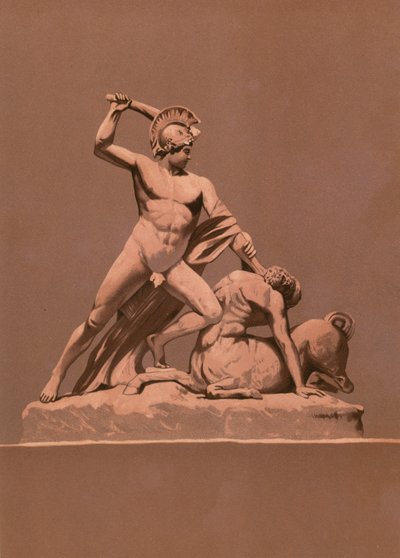 Theseus doodt de minotaurus door Spanish School