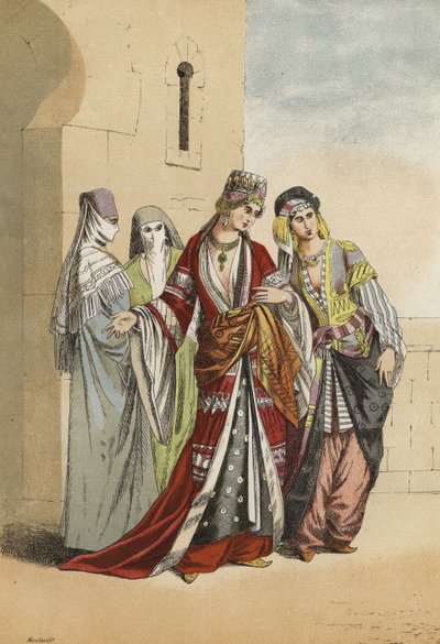 Turkse sultana en prinses met hun slaven, Middeleeuwen door Spanish School