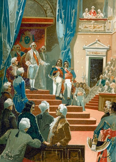 Ongeïdentificeerde scène tijdens de Franse Revolutie door Spanish School